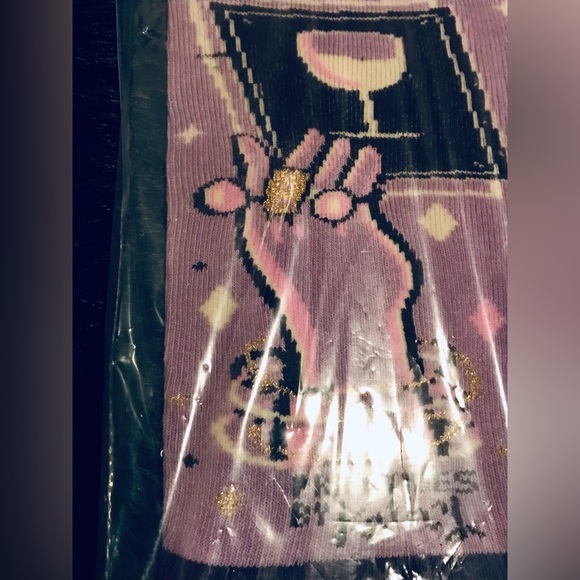 Primitives By Kathy Lol Bottle Socks Purple & Gold - Picture 4 of 5